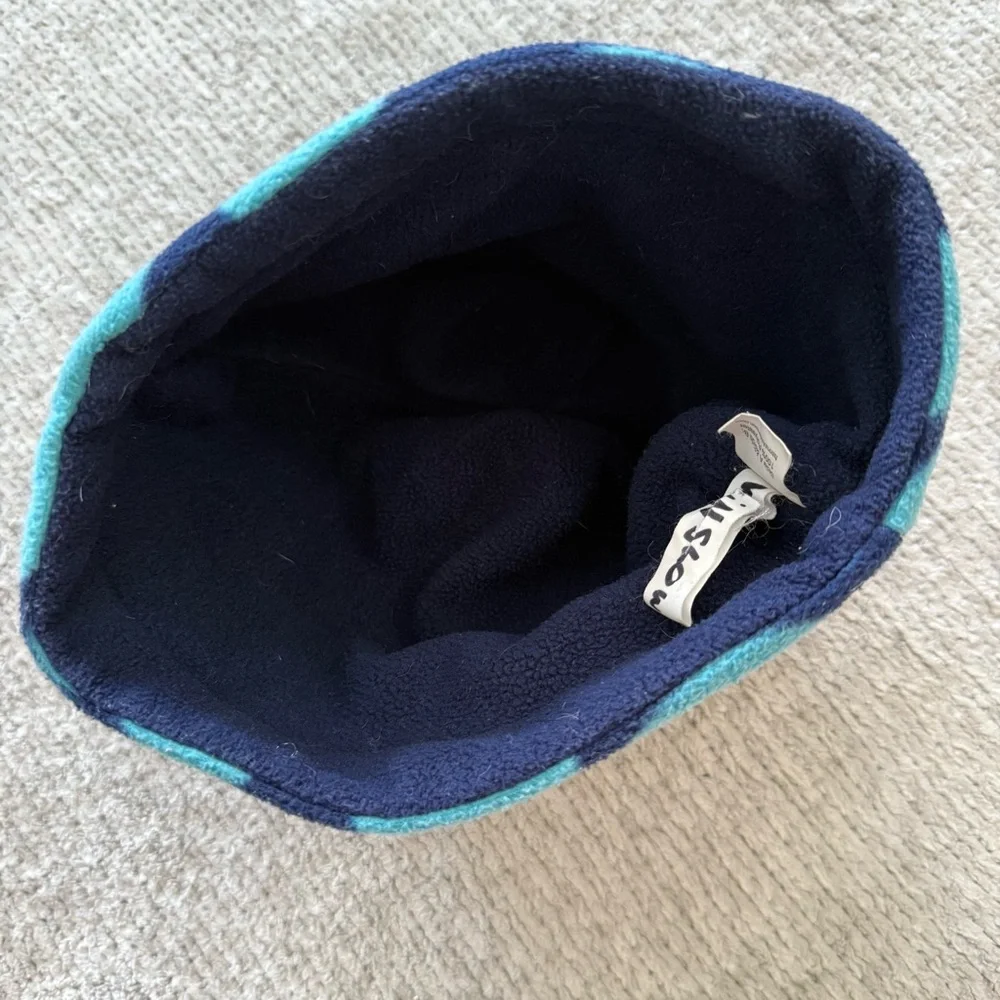 Hanna Andersson‎ Fleece Beanie Hat Blue Polka Dot Kids Warm Winter